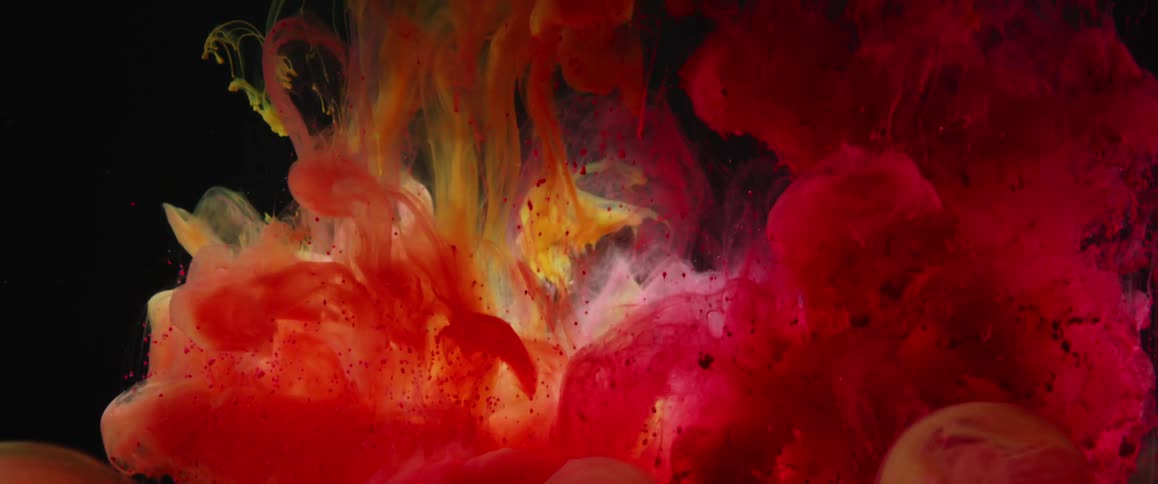 Liquid dye mixing together
