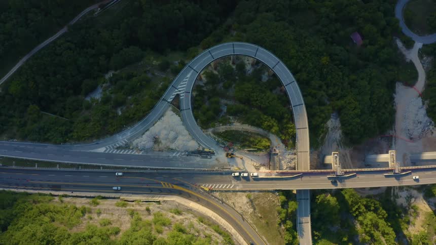 Cars driving on a freeway
