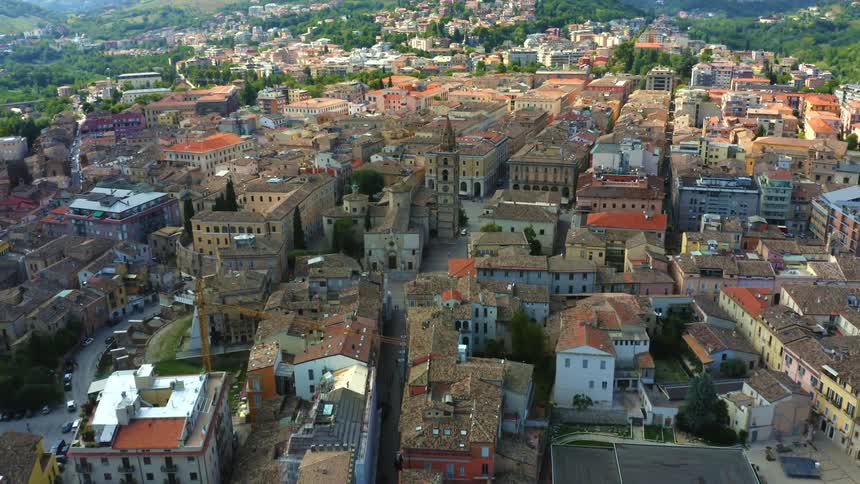 Large buildings in a city on a sunny day