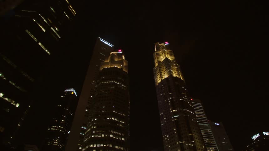 High rise buildings in a downtown area