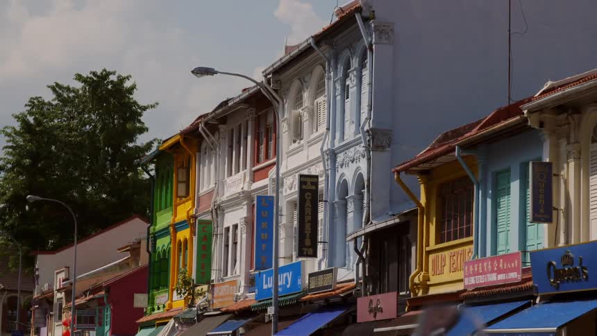 Stores on a city street