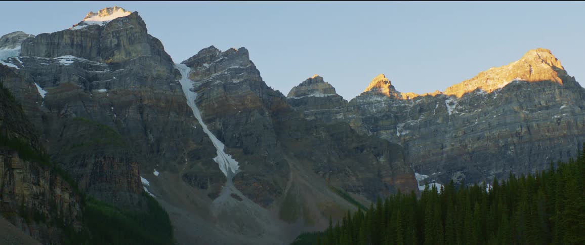 Aerial view of mountains during sunset