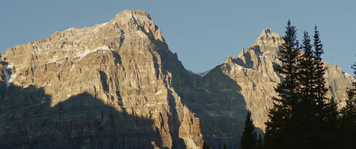 A rocky mountain landscape in the daytime