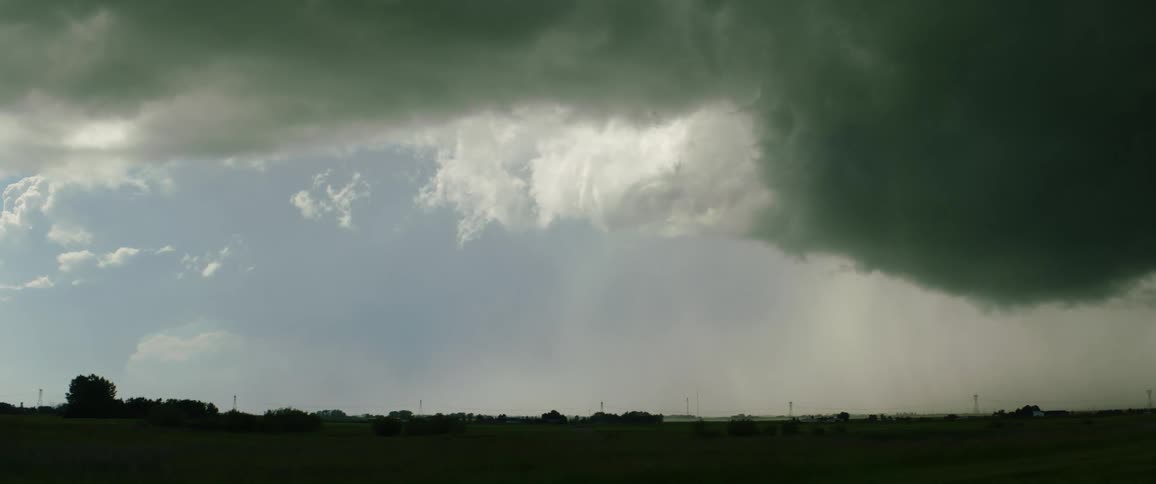 A storm is forming in a rural area