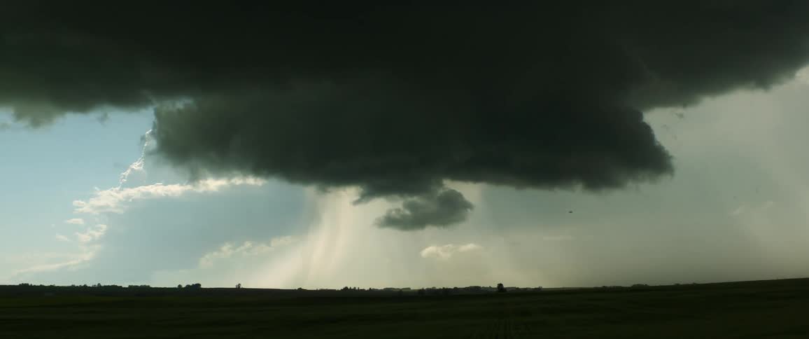 A tornado is forming in the horizon