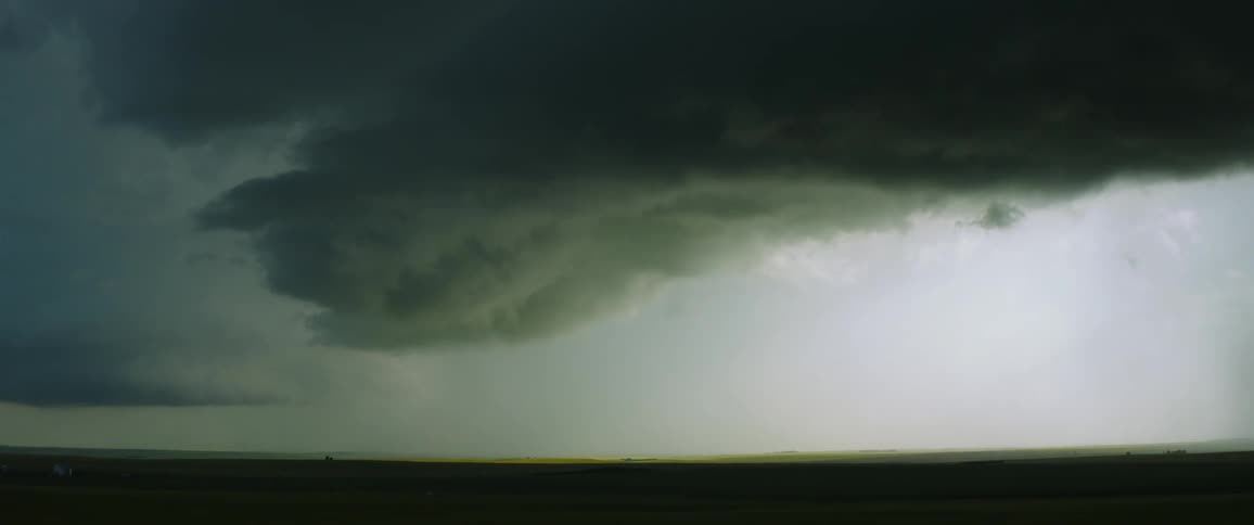 A storm is forming in the sky