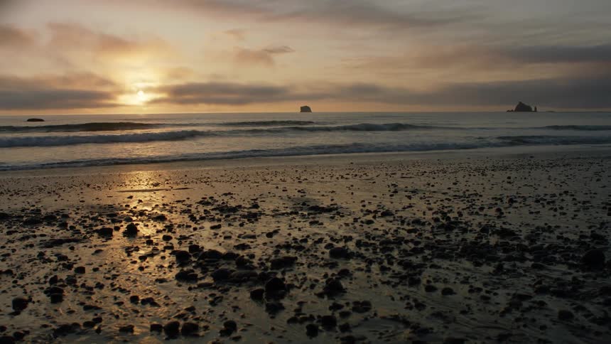 Ocean water is moving towards the coast