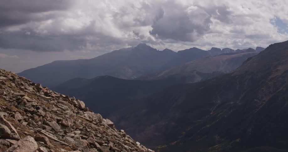 Looking out over the mountains