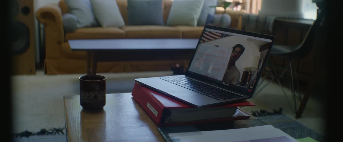 Two people collaborate via video conference