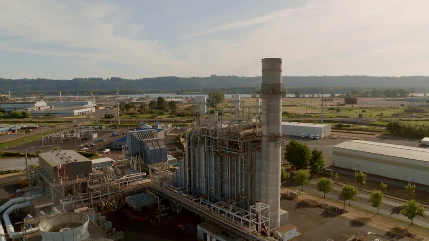 Orbiting around a natural gas power station