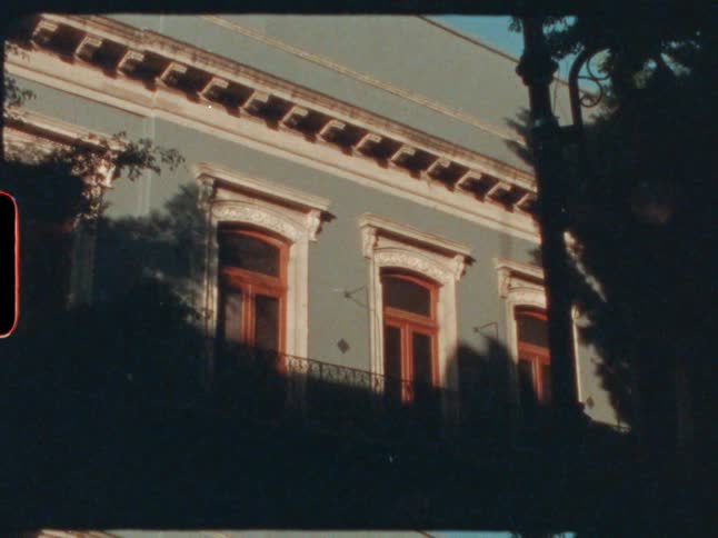 A film strip of the outside of a home