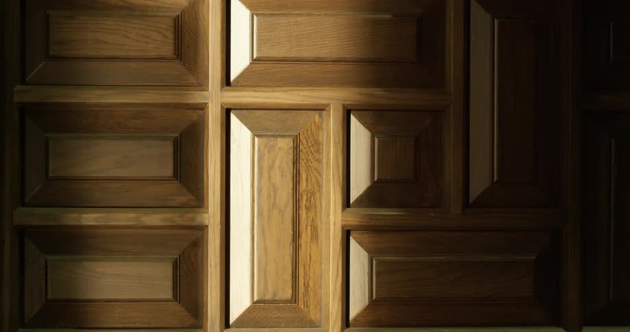 A shadow is covering the door