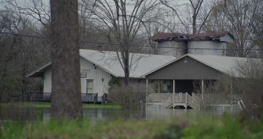 A pavilion sits near a market in the countryside