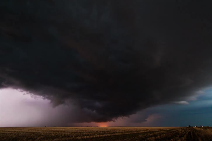 A tornado is forming in the sky