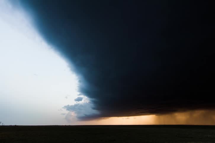 A storm is brewing in the sky