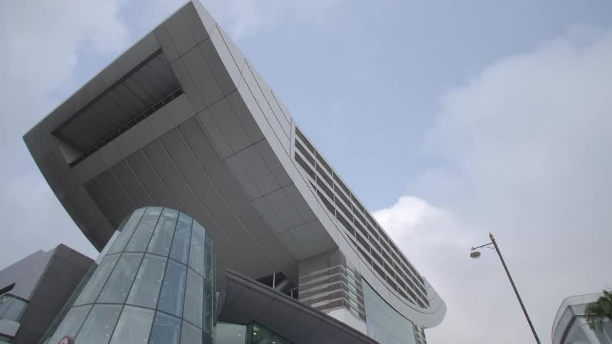 Buildings in a city is displayed in spring