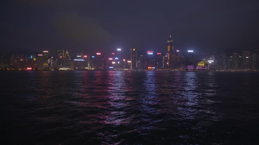 The waterfront with the city skyline in the background