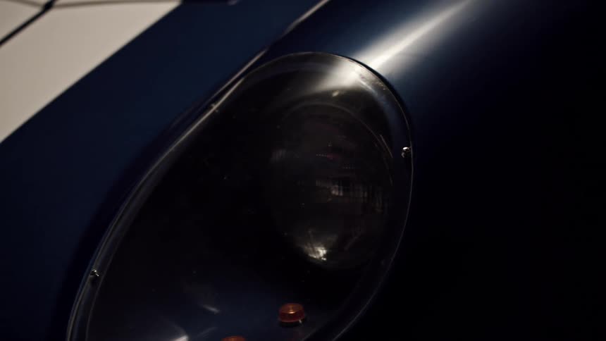 Headlight on a vintage car