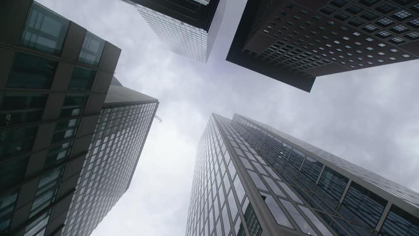 High rise buildings and apartments downtown in a city during the day
