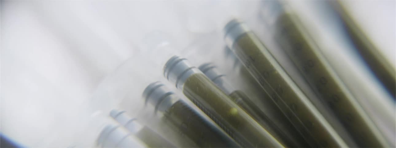 Syringes in a container