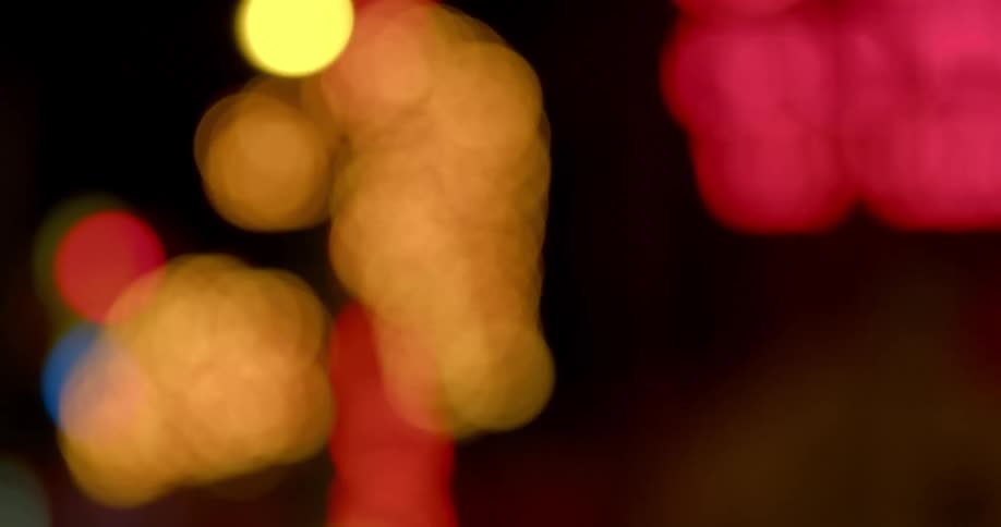 Close up of lights at night