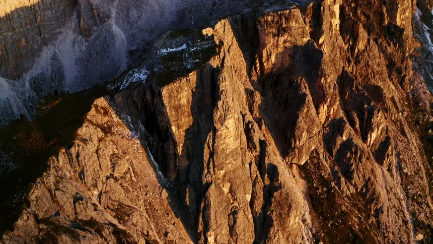 A ice glazed plateau high in the mountains on a clear evening
