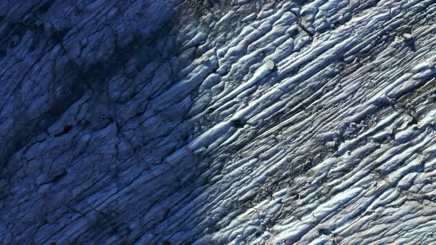 Birds eye view of rock outside