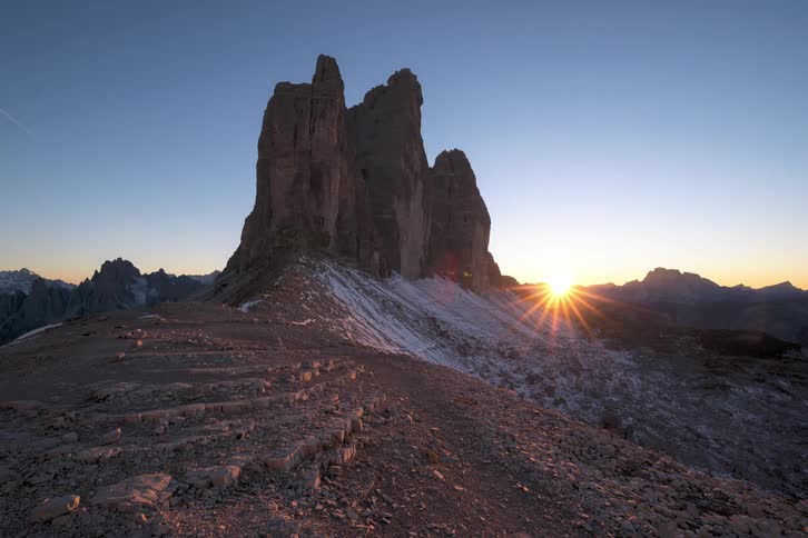 Man walking on a mountain