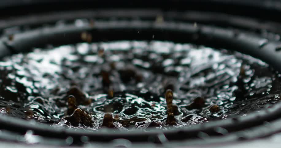 Coffee bubbling and boiling