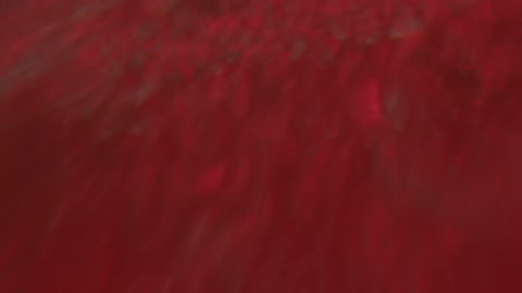 Bubbling red liquid