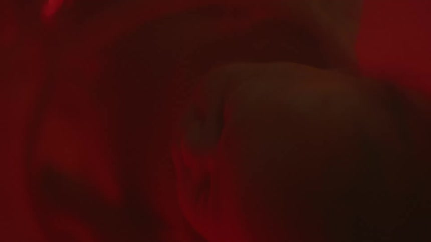 Close up of unborn babys face in the womb