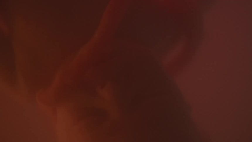 Unborn human baby floating inside the placenta in the womb