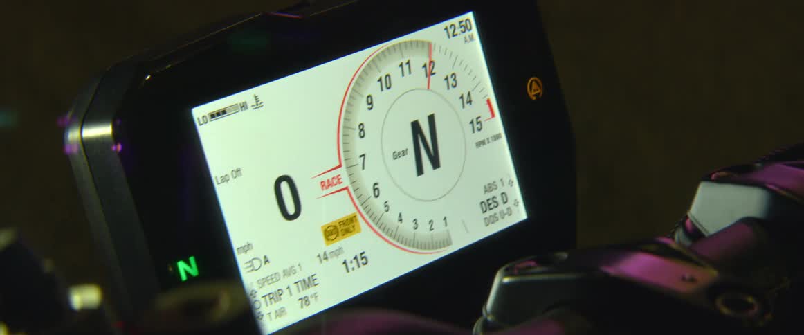 White screen displaying the speed of how fast a car is going