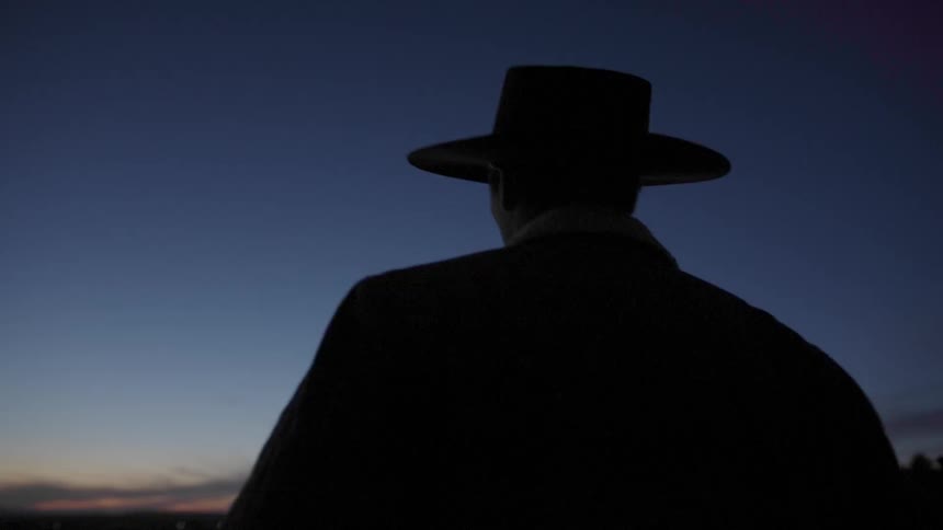 A man looking out at the landscape