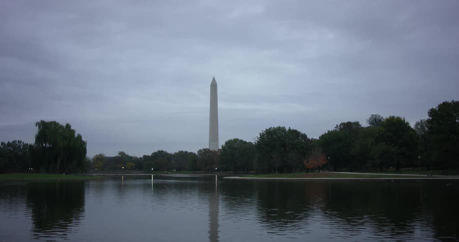 The washington monument reflecting in the pool in the national mall