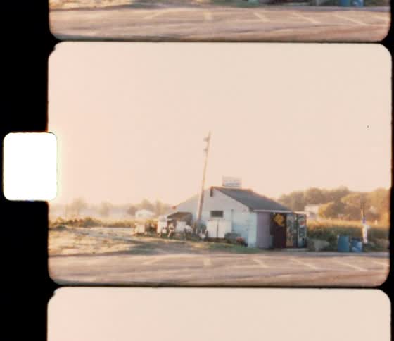 A filmstrip of a building