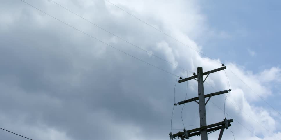 Clouds are moving in the sky