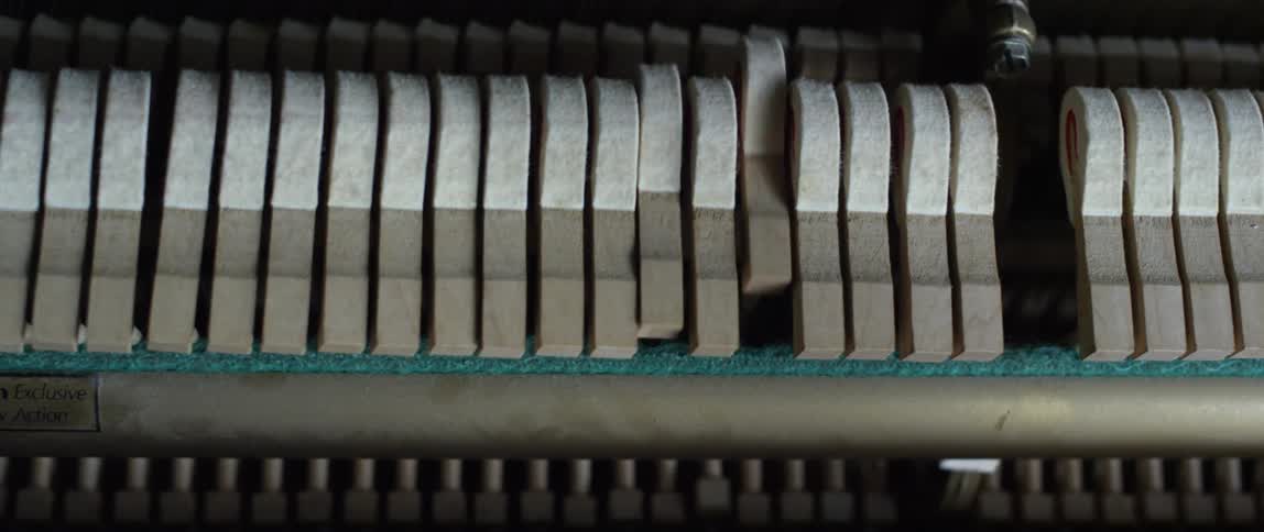 Tuning pins moving inside of a piano