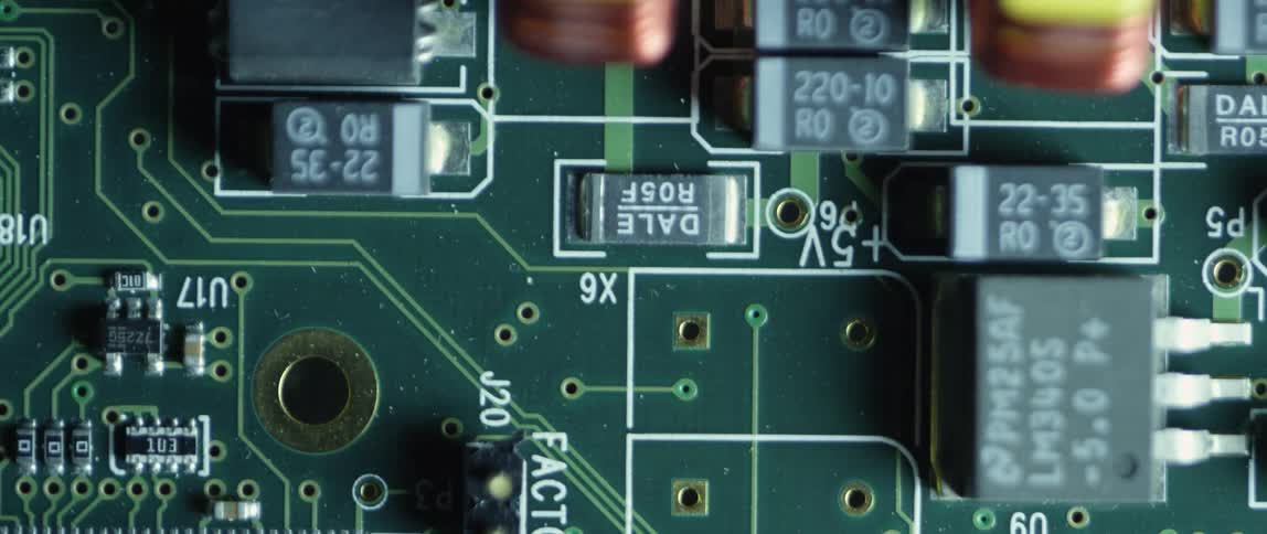 Close up of a circuit board