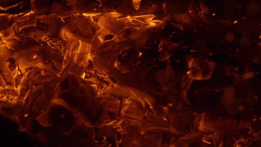 A burning piece of wood