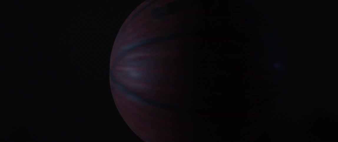 A basketball is spinning in circles