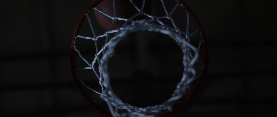 A basketball shot is missed