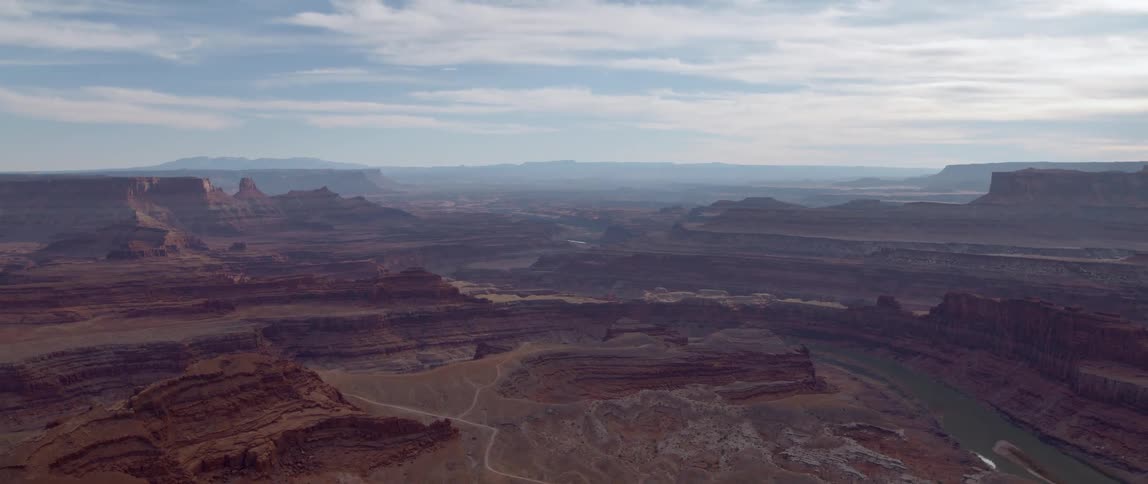 An landscape view of a canyon