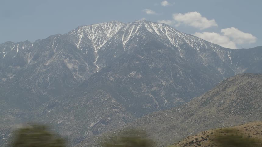 Aerial view of mountain is displayed