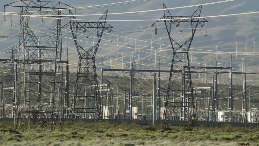 An energy power plant is displayed in spring
