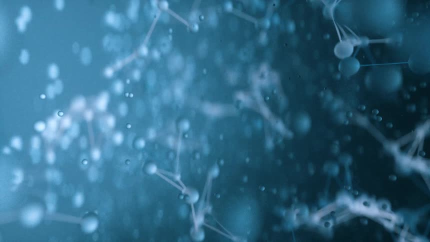 Frozen molecules are floating and connecting