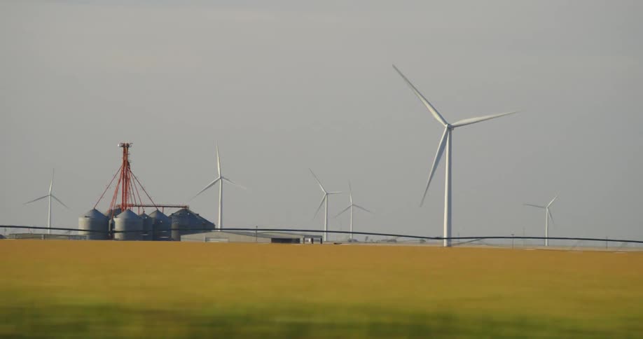 Driving by turbines on a wind farm