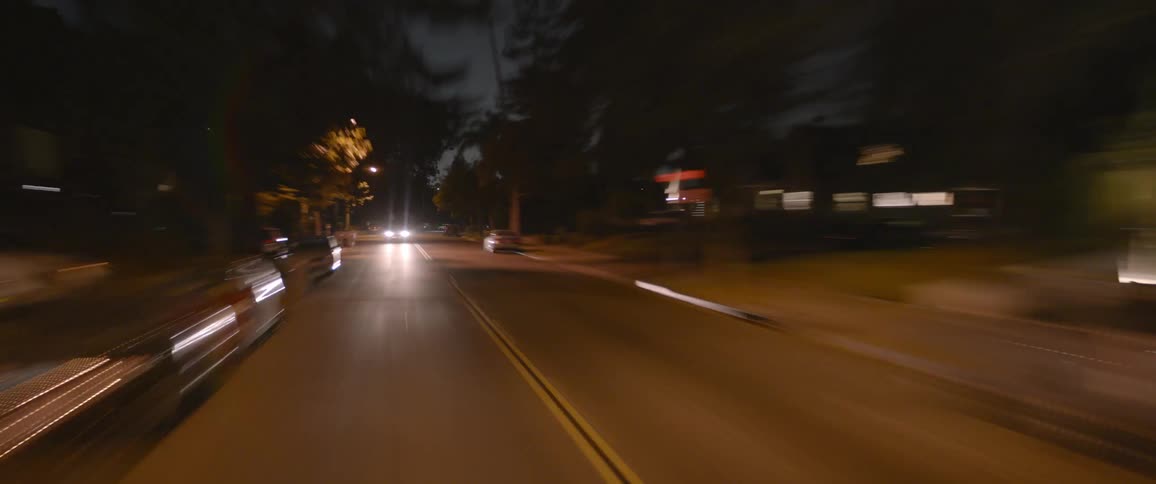 Time lapse of cars driving down a city street