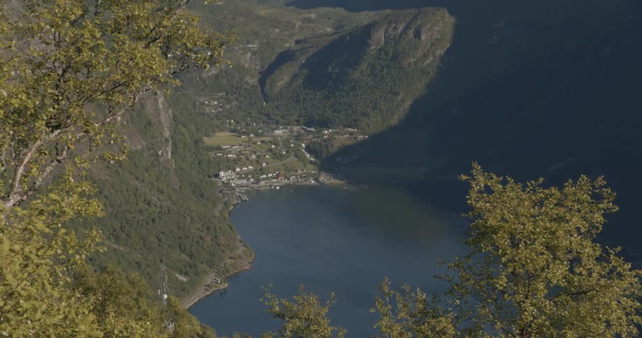 A coastal inlet as seen from above