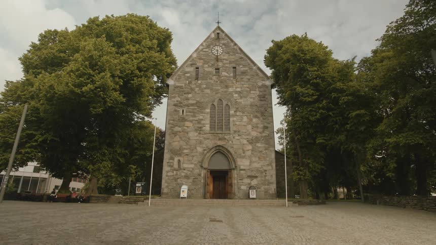 A church on a cloudy day